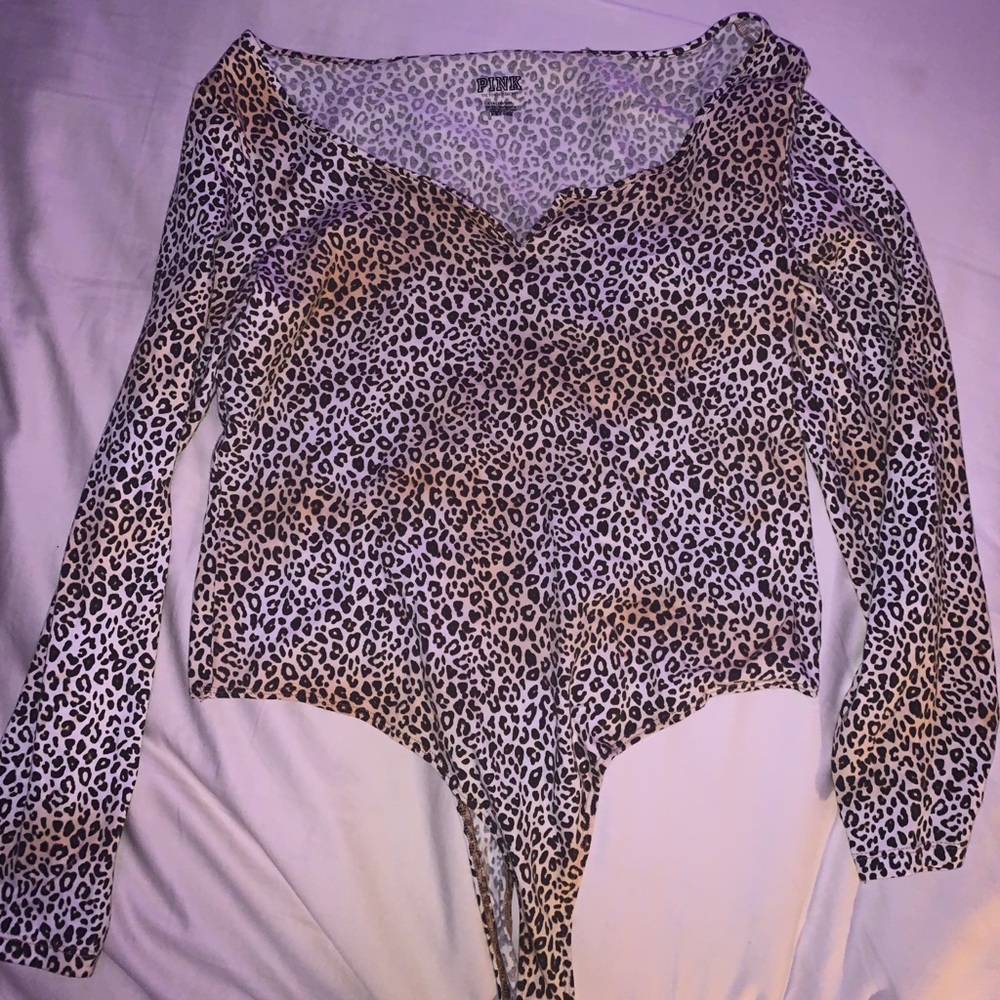 PINK Victoria’s Secret cheetah print bodysuit